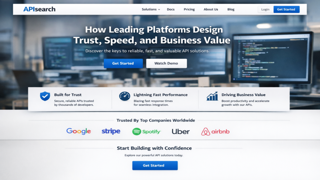 Best API Search Company’s Homepage