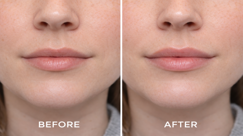 Lip Flip Before and After